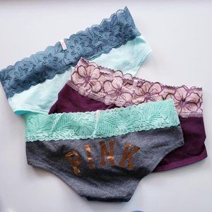 PINK HIPSTER (3 pair) Panties (NWT'S) Size: Small